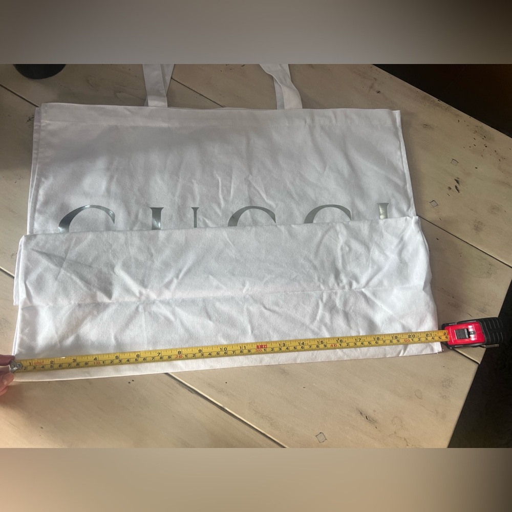 Gucci White Cotton Promo Bag with Logo - Picture 2 of 4